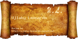 Ujlaky Leonarda névjegykártya